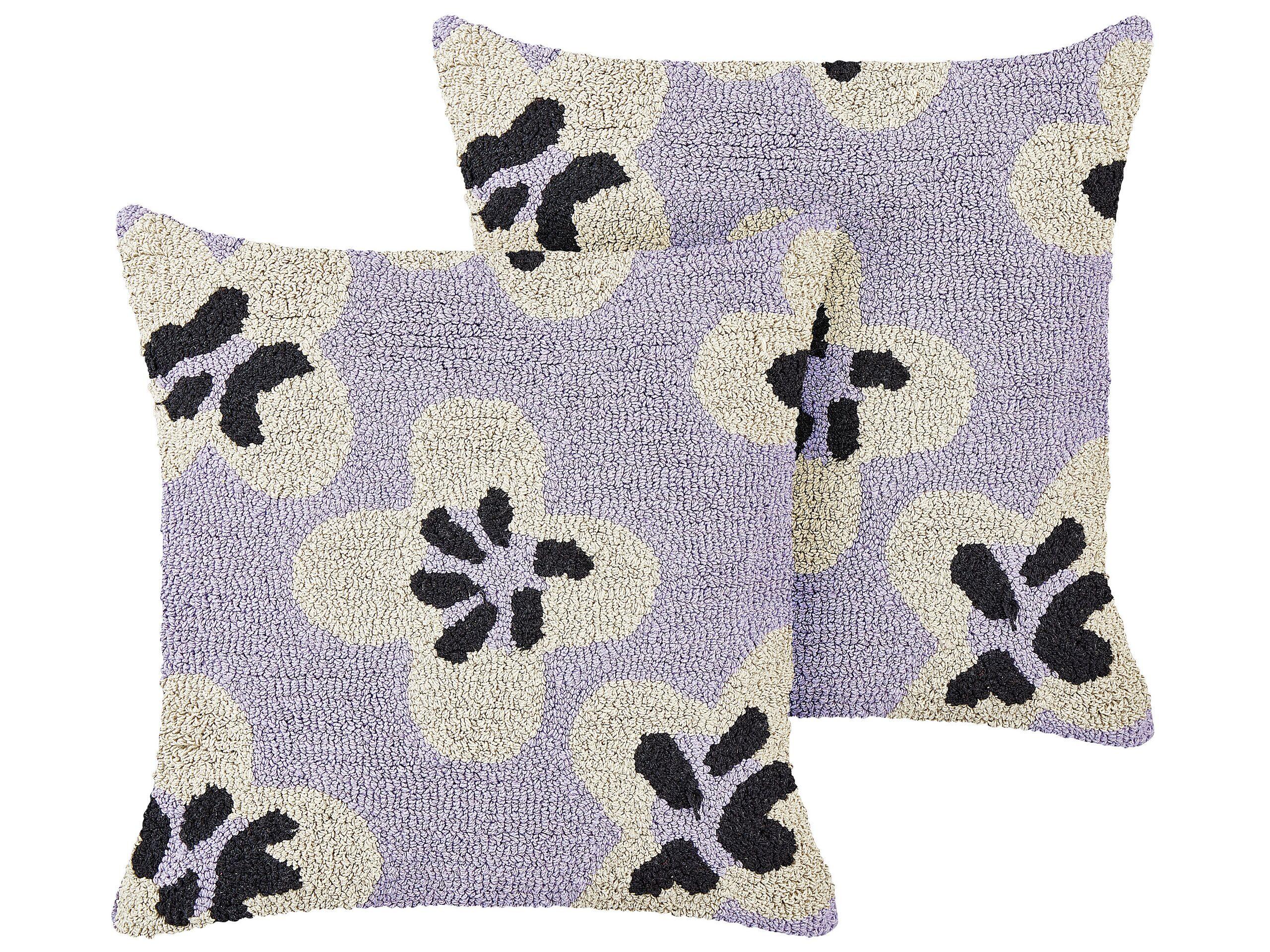 Beliani Lot de 2 coussins en Coton Moderne SOAPWORT  