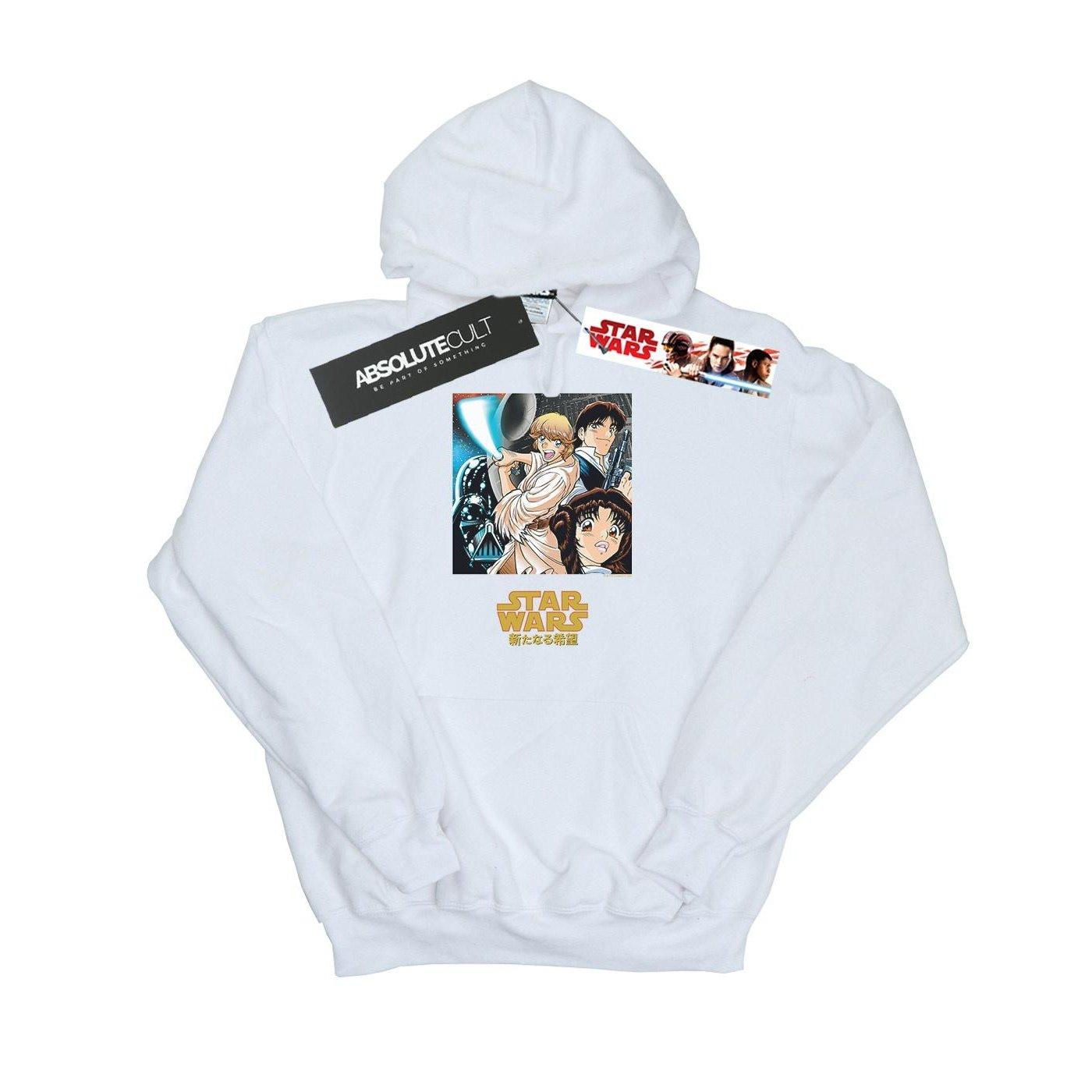 Image of Anime Poster Kapuzenpullover Damen Weiss L