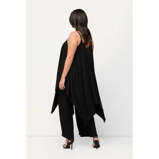 Ulla Popken  Top dal taglio lungo, oversize e smanicato con applicazioni, orlo a punte e scollo a V 