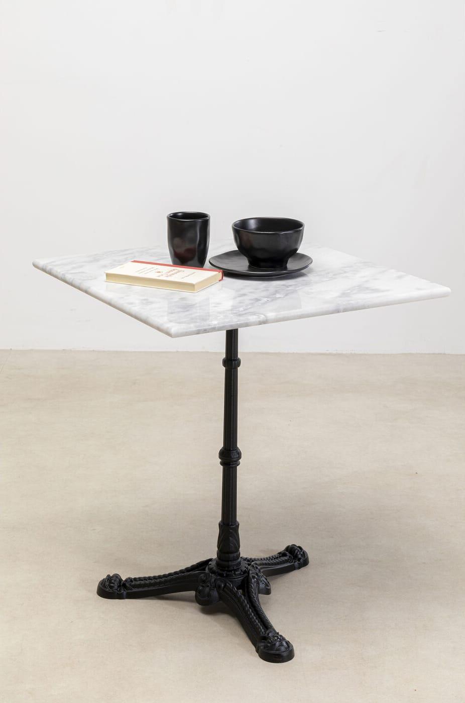 KARE Design Table de bistrot Café Square blanc 60x60  