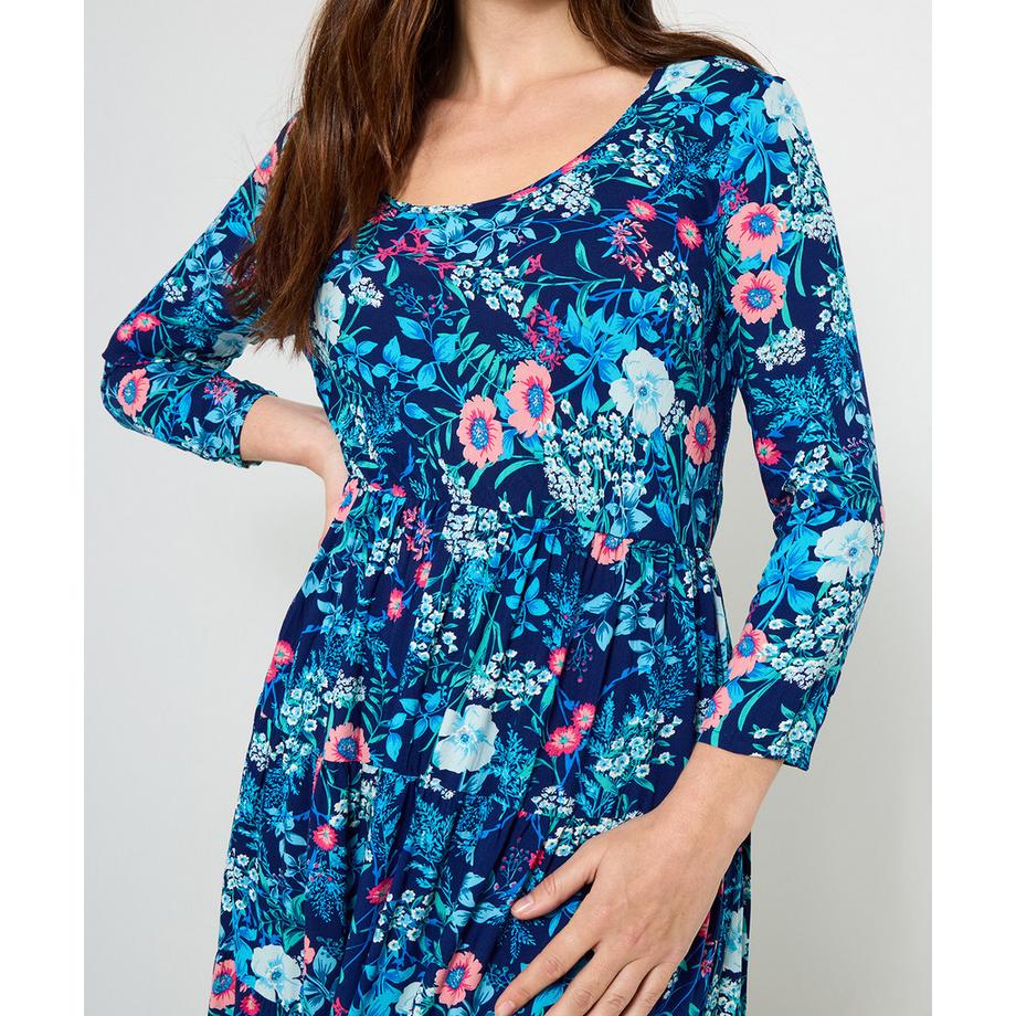 Joe Browns Robe Longue Froissée Coton Motif Floral Coloré  