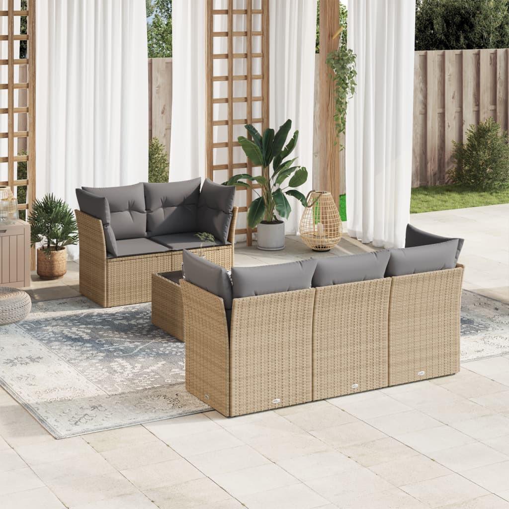 VidaXL set divano da giardino Polirattan  