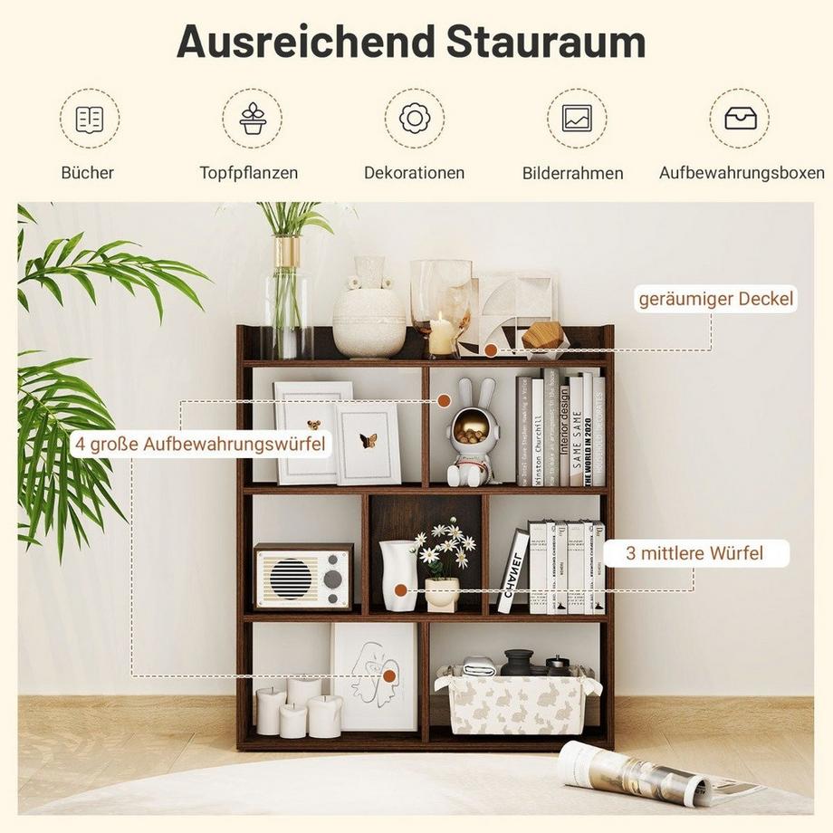 Northix Libreria con 7 cubi  