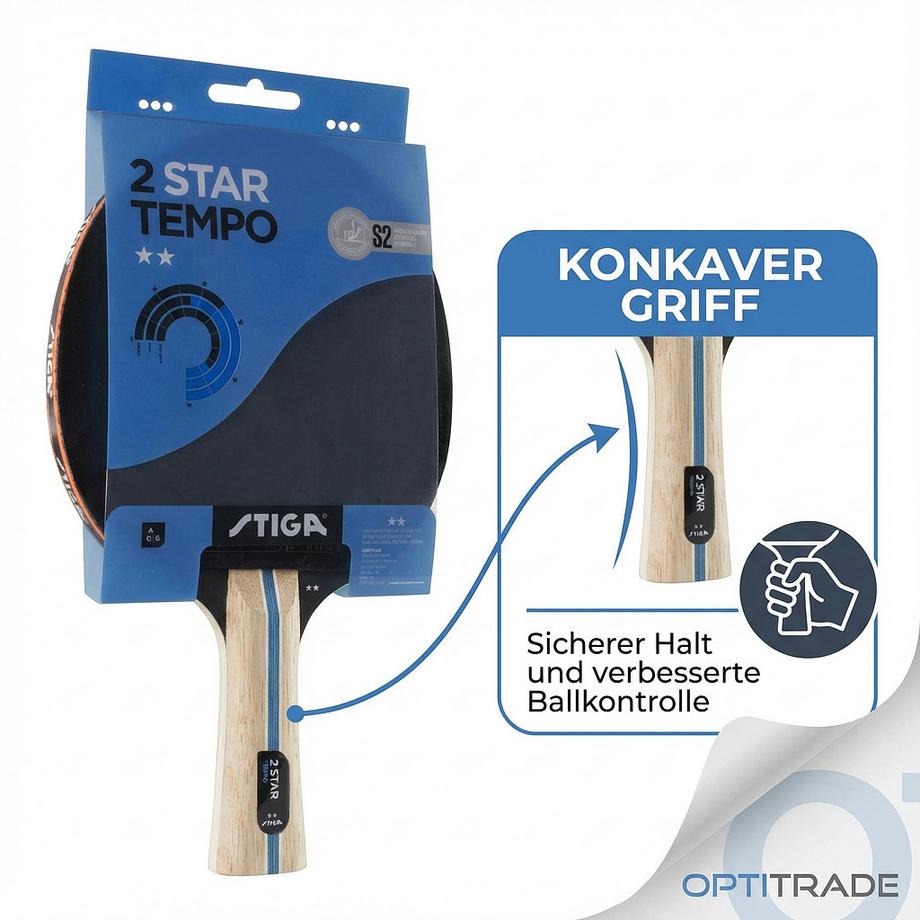 STIGA  Tischtennis-Schläger Tempo 2 