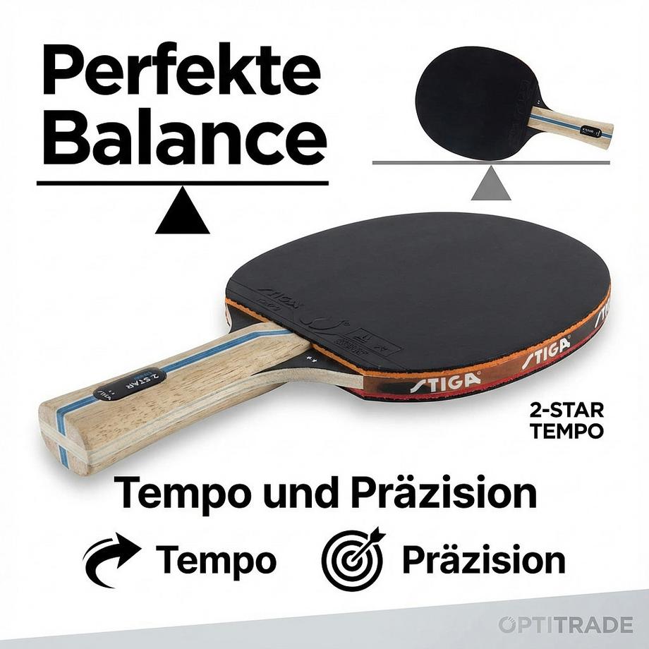 STIGA  Tischtennis-Schläger Tempo 2 