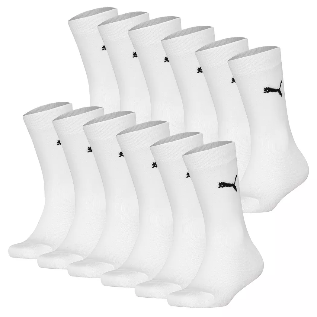 Puma - Calzini Unisex Confezione da 12 Vestibilità confortevole-Easy Rider 12P, 31-34, Blanco
