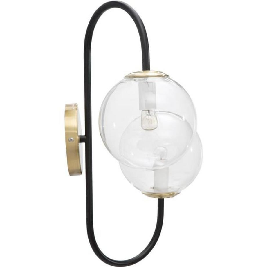 mutoni Lampada da parete in ferro nero  