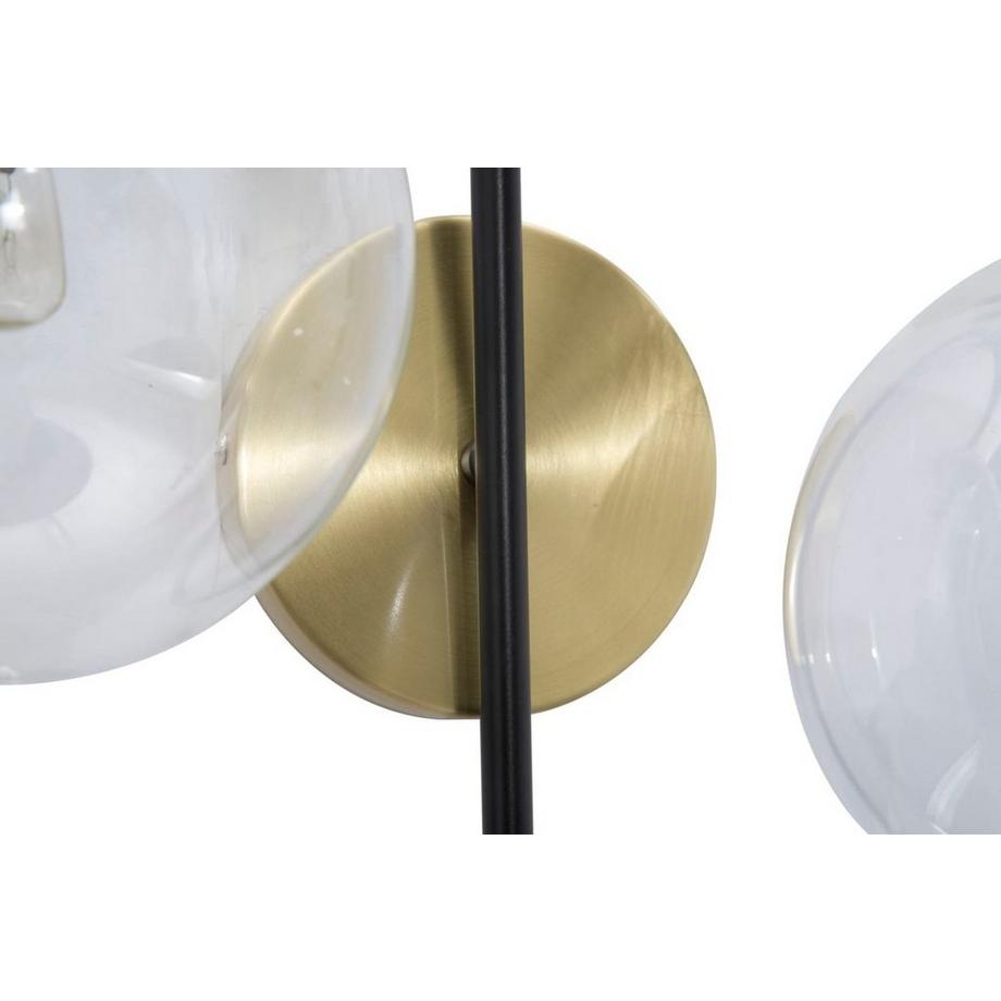 mutoni Lampada da parete in ferro nero  