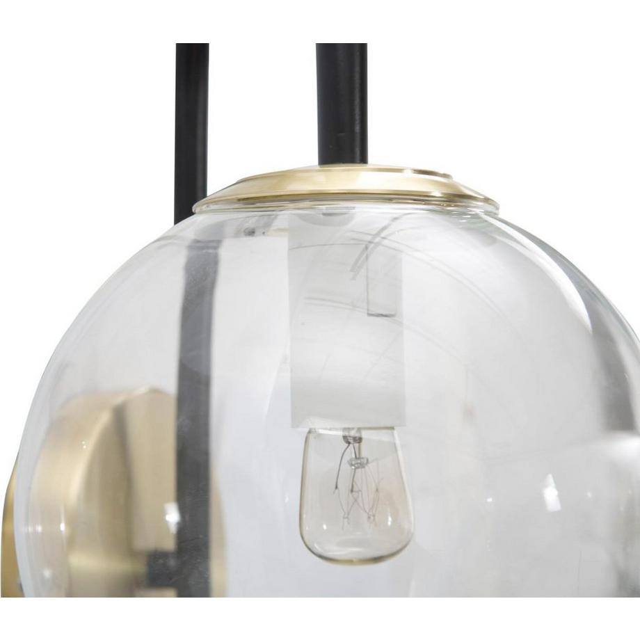 mutoni Lampada da parete in ferro nero  