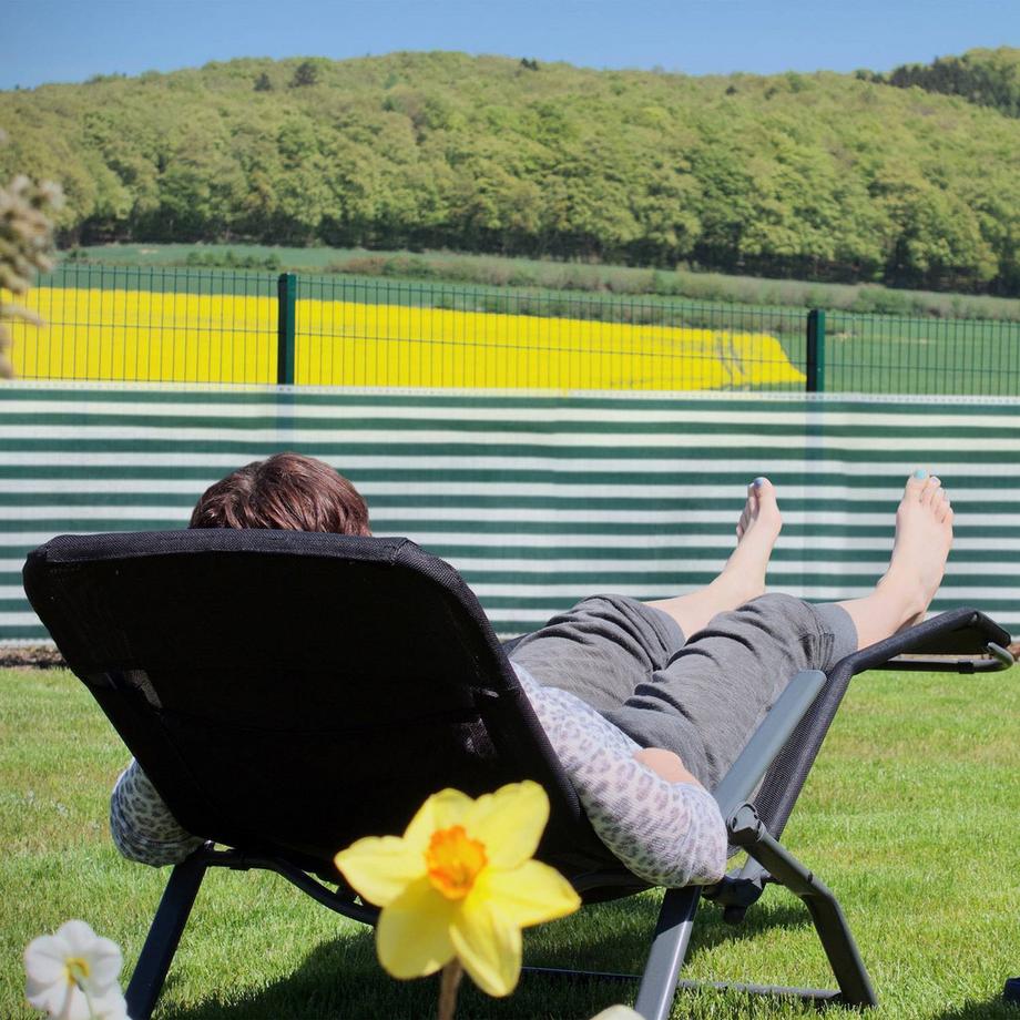 B2X Protezione della privacy 1,5 m verde-bianco  