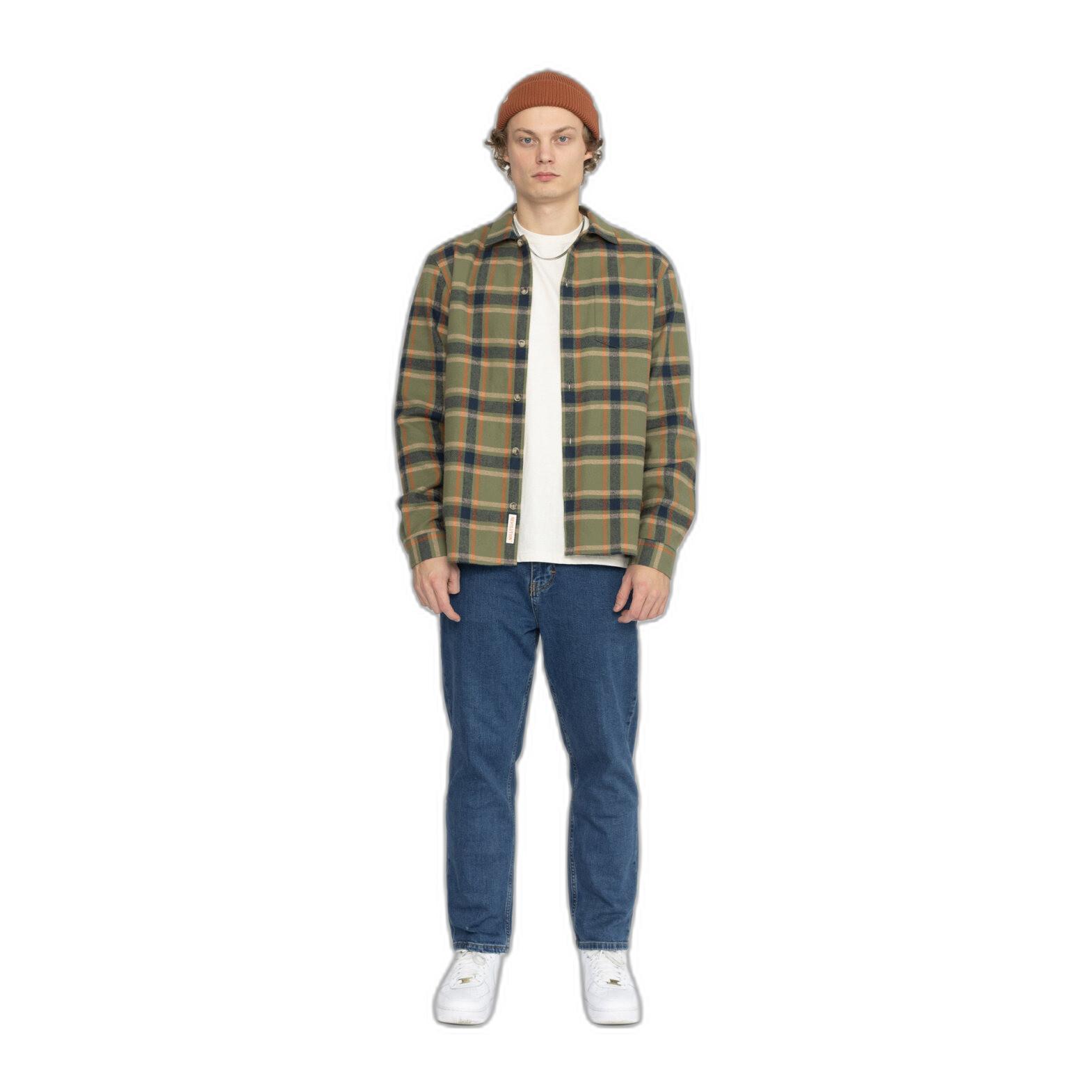 Revolution Kariertes Überhemd mit Knopfverschluss  