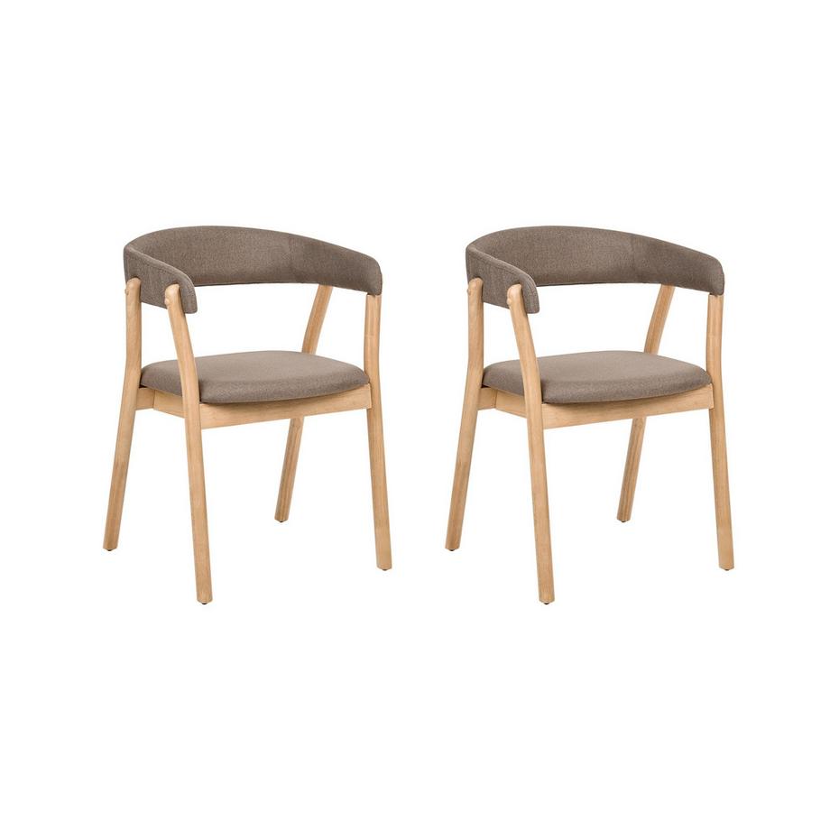 Esszimmerstuhl 2er Set aus Stoff  MYLO