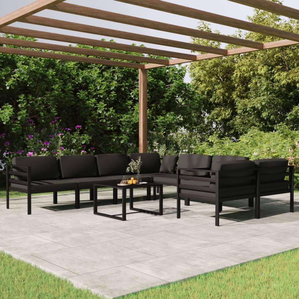 VidaXL set lounge giardino Alluminio  