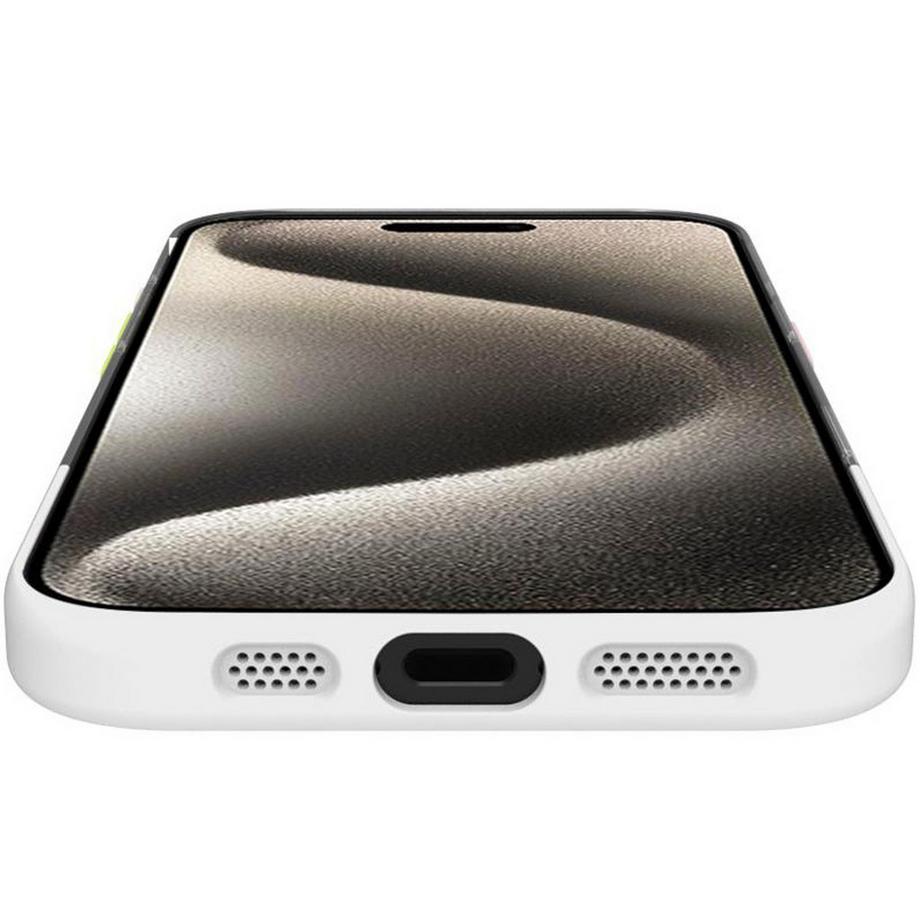 Celly  Coque compatible Magdual MagSafe iPhone 16 Blanc + Transparent 