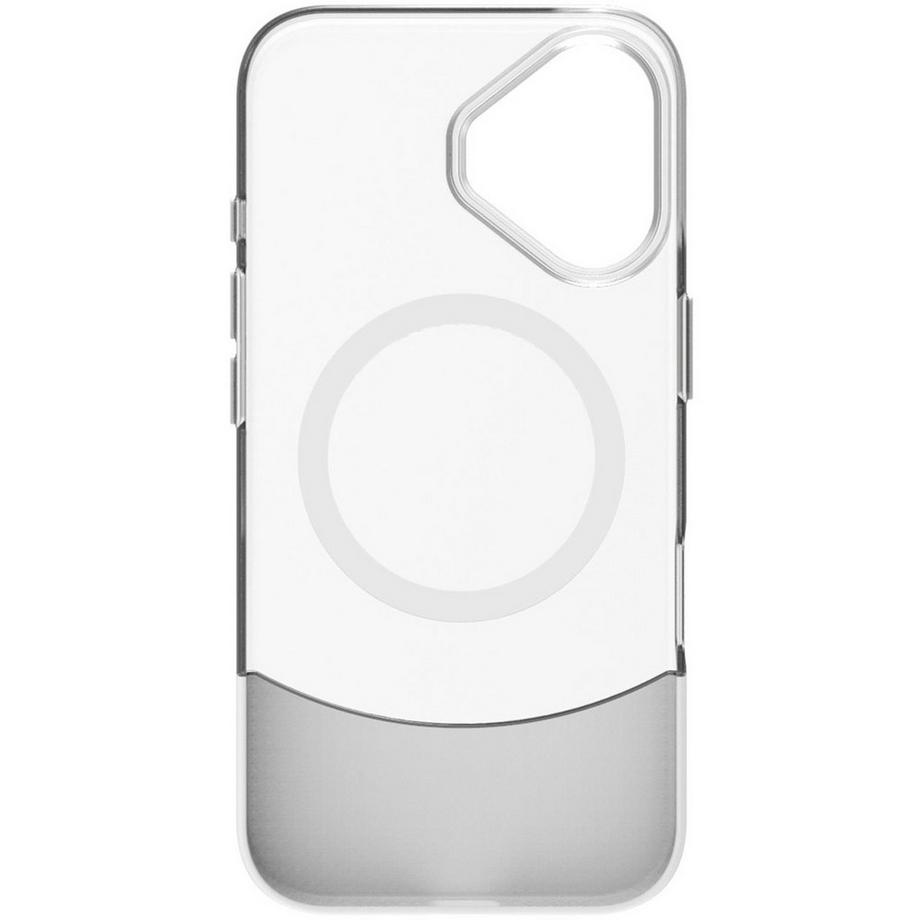 Celly  Coque compatible Magdual MagSafe iPhone 16 Blanc + Transparent 