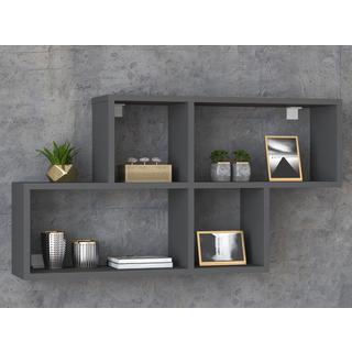 VCM Holzregal hängend | platzsparendes Regal | Maße: H. 53 x B. 100 x T. 20 cm| Elegantes Regal hängend | Aufbewahrungsregal | Bücherregal | Wandboard -  