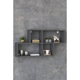 VCM Holzregal hängend | platzsparendes Regal | Maße: H. 53 x B. 100 x T. 20 cm| Elegantes Regal hängend | Aufbewahrungsregal | Bücherregal | Wandboard -  