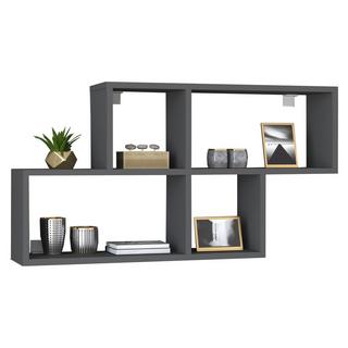 VCM Holzregal hängend | platzsparendes Regal | Maße: H. 53 x B. 100 x T. 20 cm| Elegantes Regal hängend | Aufbewahrungsregal | Bücherregal | Wandboard -  