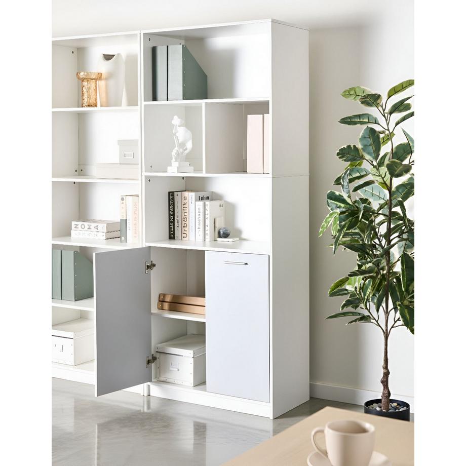 Beliani Libreria a 2 ante en Pannello di fibre (LDF) Minimalista ZEHNA  