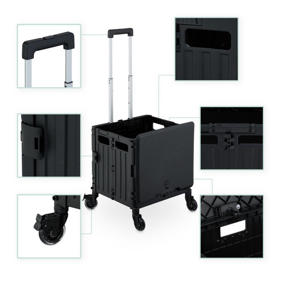 Northix Chariot de courses avec capot  