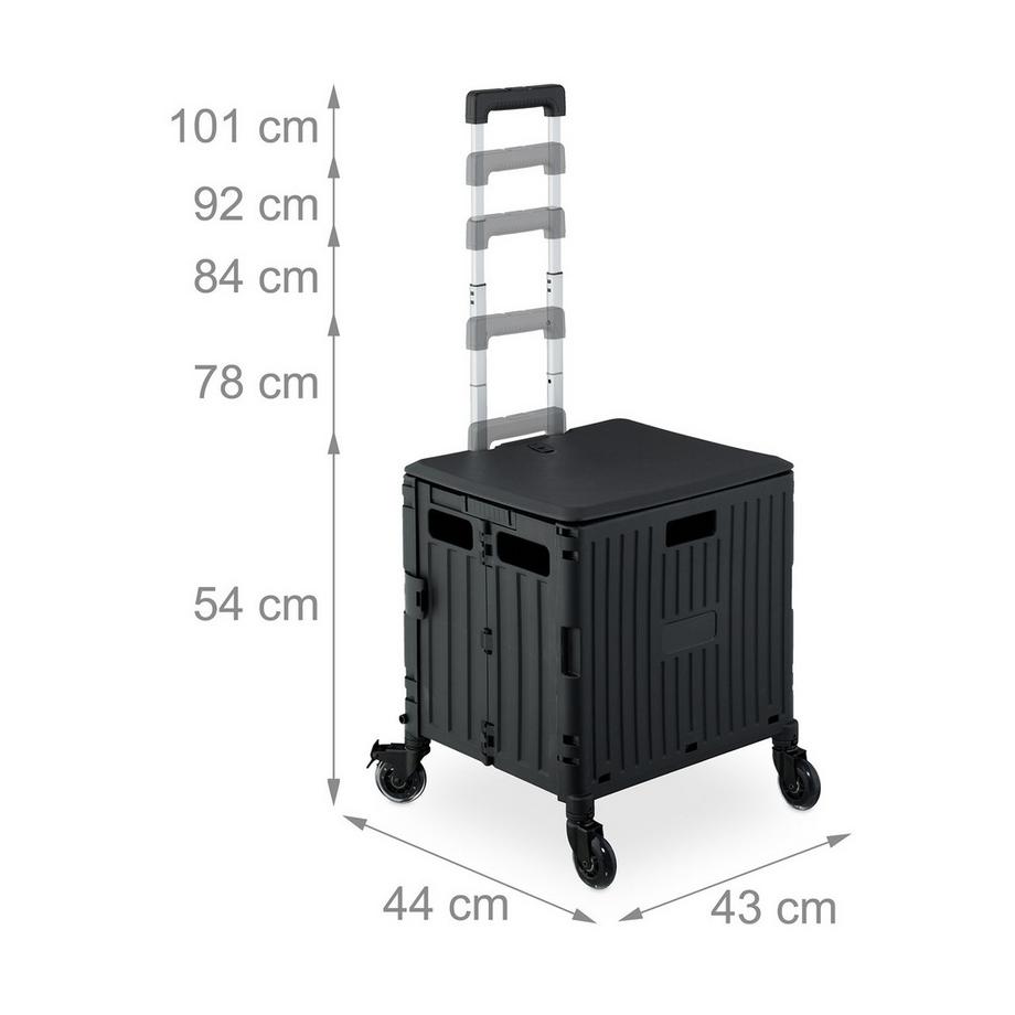 Northix Chariot de courses avec capot  
