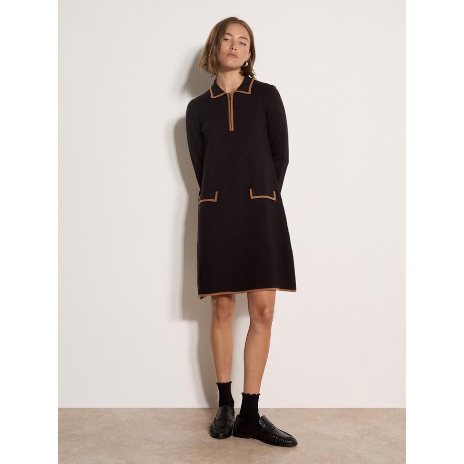 APRICOT Mini-robe patineuse à bordures contrastées  