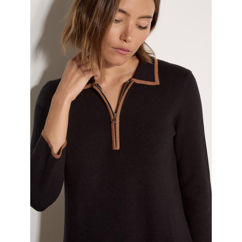 APRICOT Mini-robe patineuse à bordures contrastées  