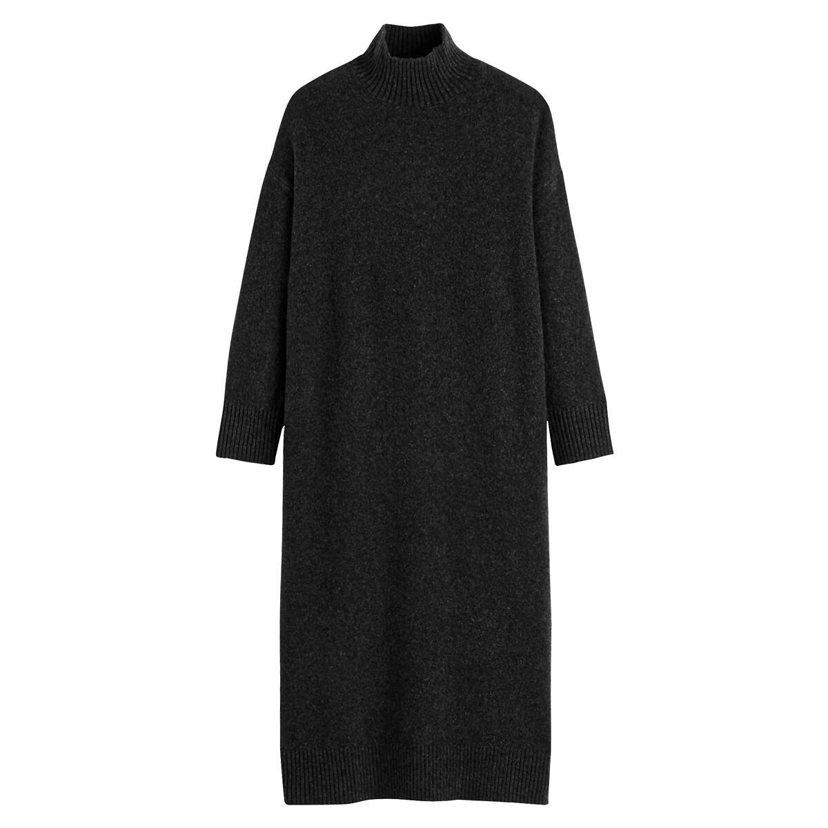 La Redoute Collections Robe droite tricotée à manches longues  