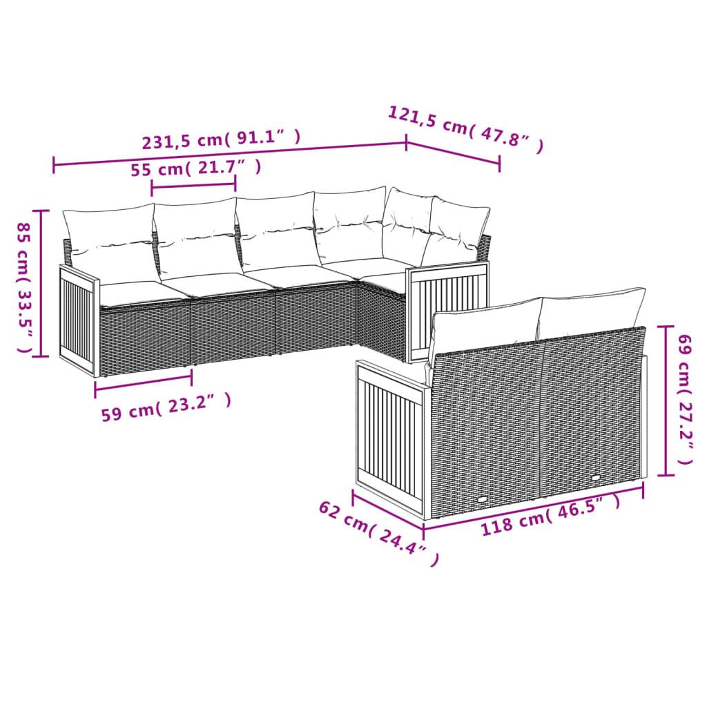 VidaXL Garten sofagarnitur poly-rattan  