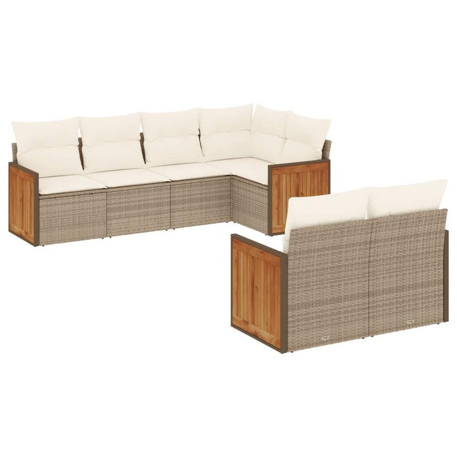 set divano da giardino Polirattan