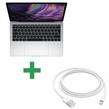 Reconditionné MacBook Pro Retina 13" 2017 Core i5 2,3 Ghz 8 Go 256 Go SSD Argent + Lightning Vers USB 1 Mètre Blanc Apple