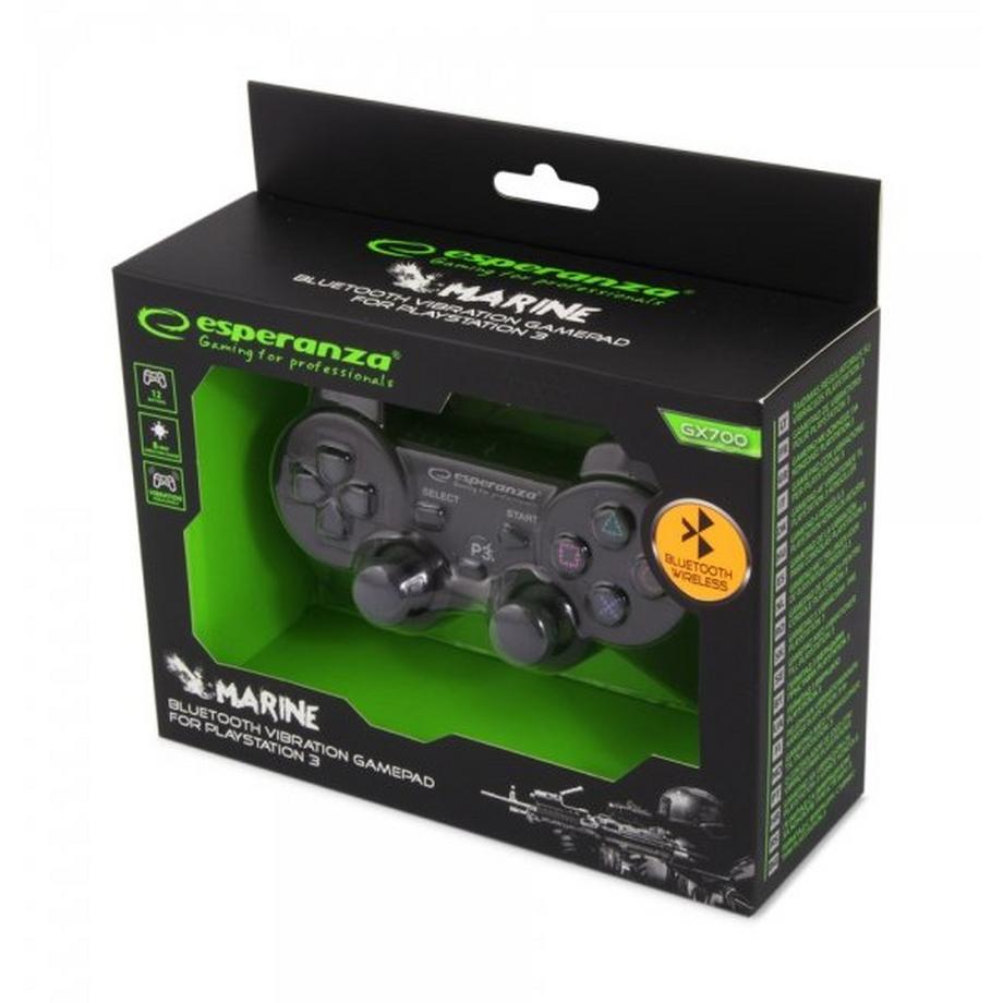 eStore  Esperanza - Gamepad Bluetooth per PS3, GX700 - nero 