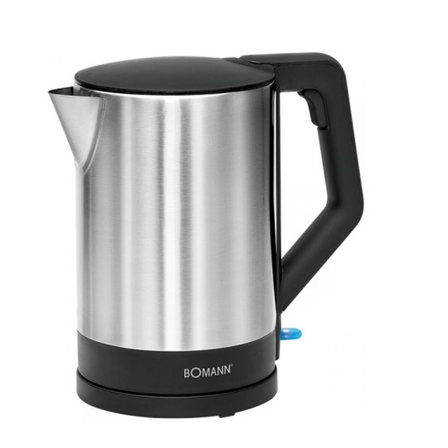 Bomann WKS 3002 CB bollitore elettrico 1,5 L 2200 W Nero, Acciaio inox