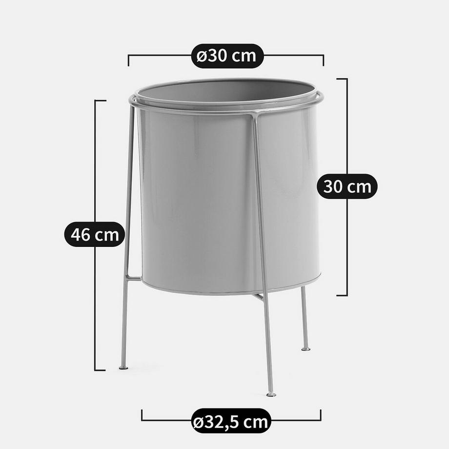 La Redoute Intérieurs Cache-pot sur pied métal fer laiton Ø30 cm Inaya  