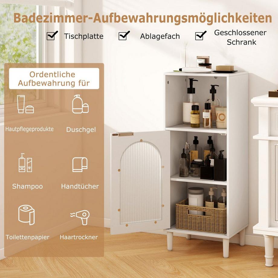 Northix Badezimmerschrank mit Glastür  