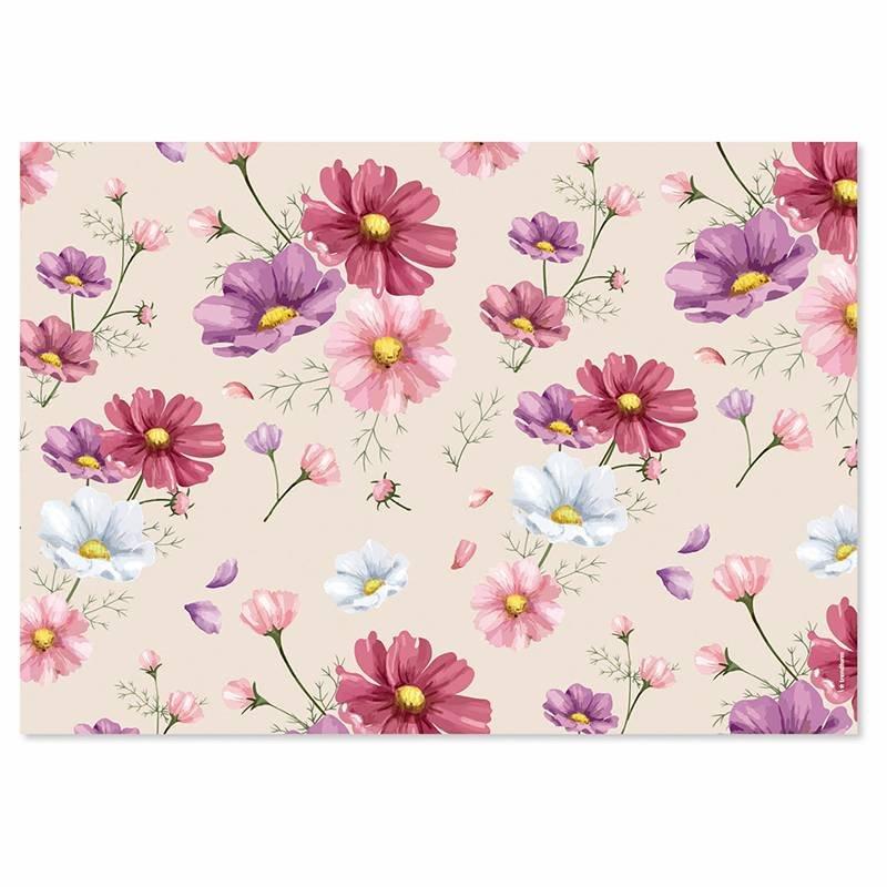 trendform Sets de table en papier FLOWERY 4 x 12 feuilles  