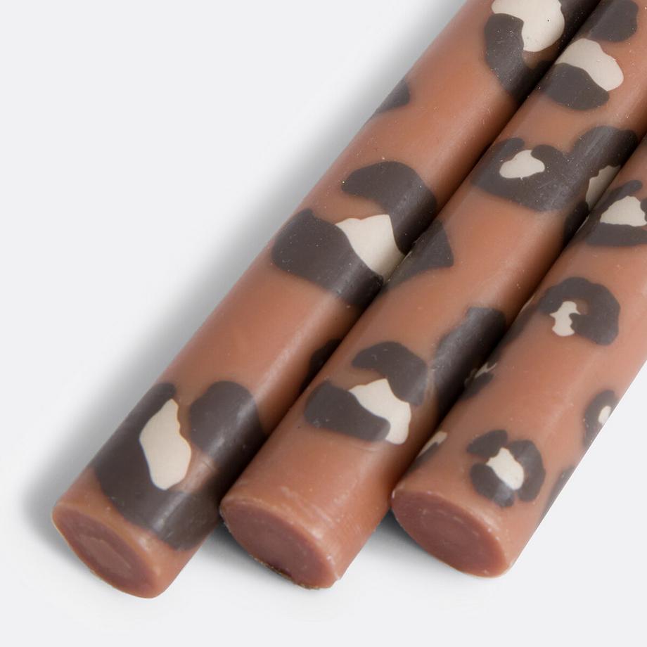 La Redoute Intérieurs Lot de 3 bougies imprimées léopard  