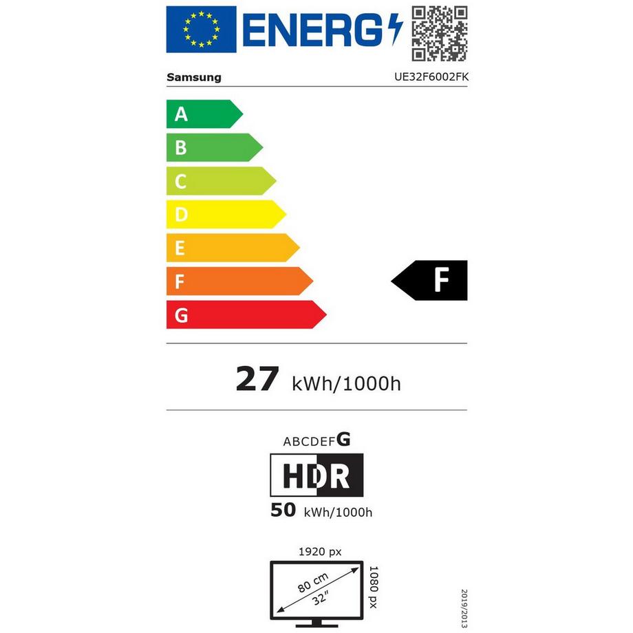 SAMSUNG  TV 32" Full HD, Smart TV, UE32F6002FKXX 