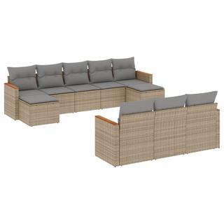 VidaXL set divano da giardino Polirattan  