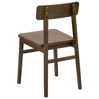 Beliani Lot de 2 chaises de salle à manger en Bois d'hévéa Traditionnel GORRE  