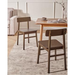 Beliani Lot de 2 chaises de salle à manger en Bois d'hévéa Traditionnel GORRE  