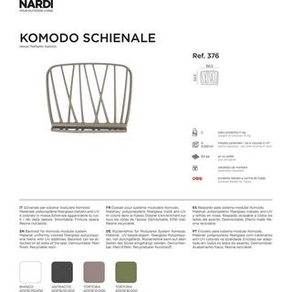 NARDI outdoor Salon de jardin dossier komodo marron  