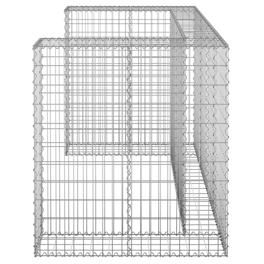 VidaXL Mur de gabion acier  