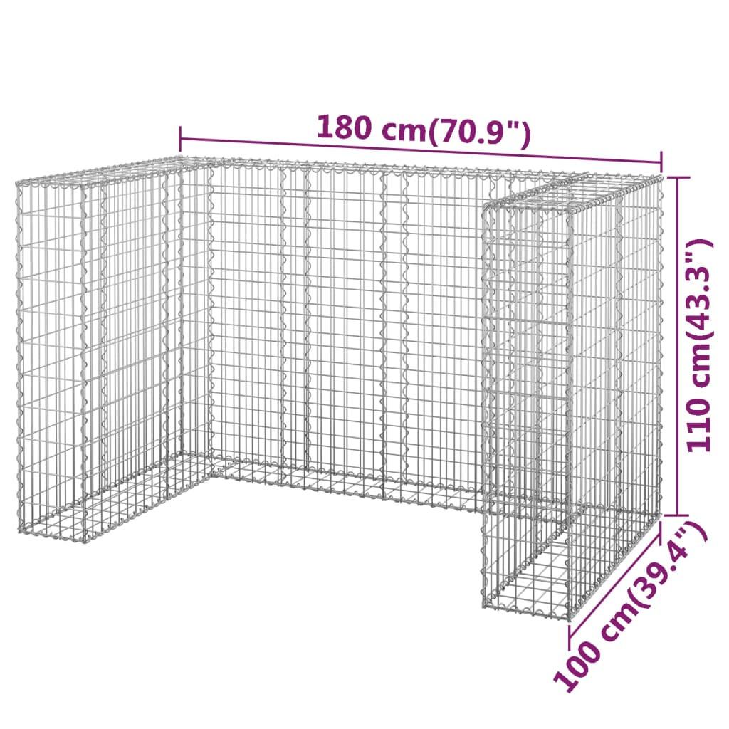 VidaXL Mur de gabion acier  