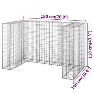 VidaXL Mur de gabion acier  