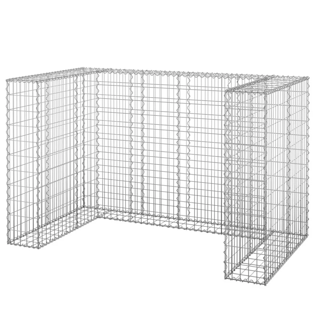 VidaXL - Gabionenwand stahl, One Size, Silber