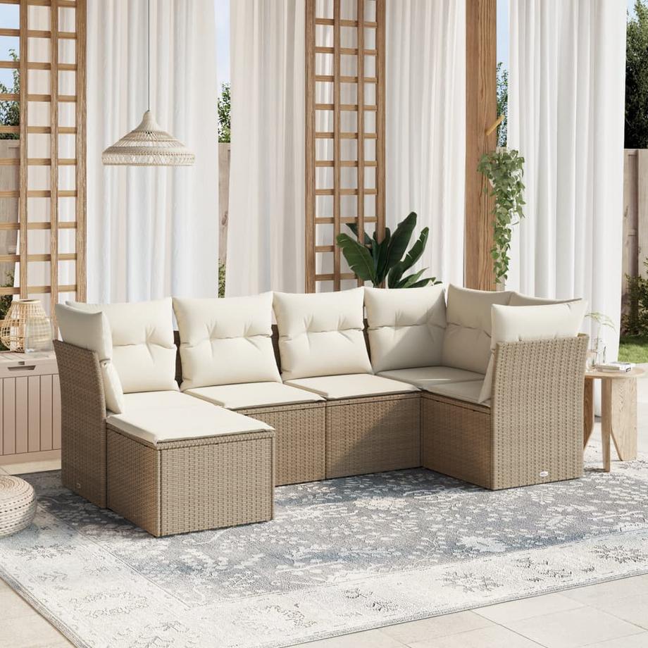 VidaXL set divano da giardino Polirattan  