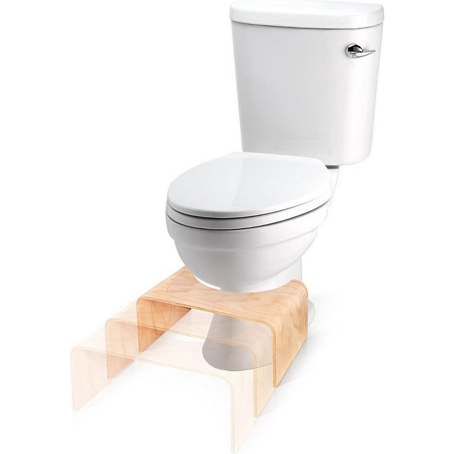 Well Care Toilettenhocker Holz Natur  