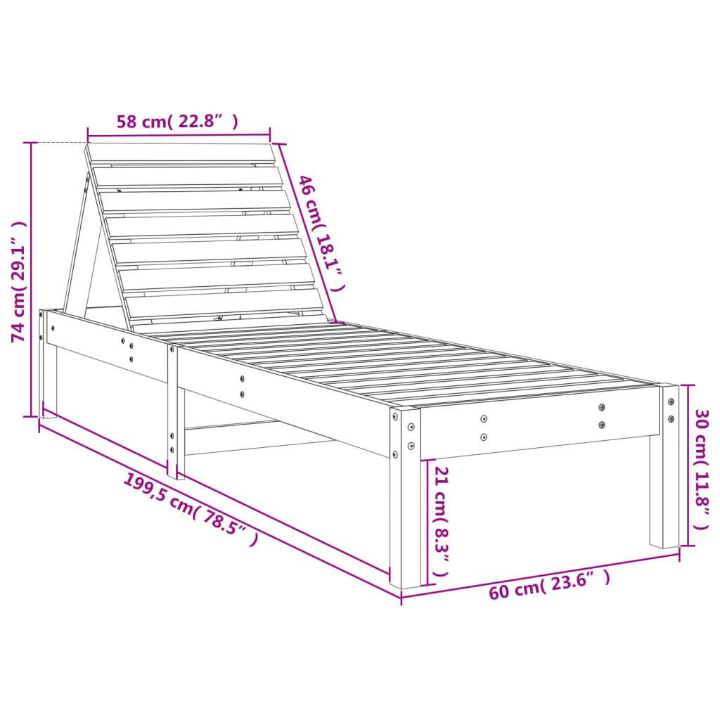 VidaXL Chaise longue bois  