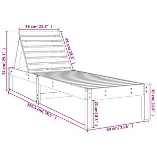 VidaXL lettino da sole Legno di pino  